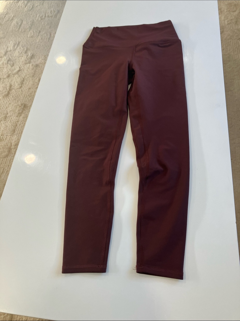 Women’s High-Rise Burgundy Active Leggings